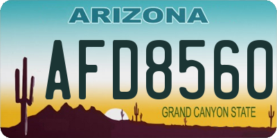 AZ license plate AFD8560