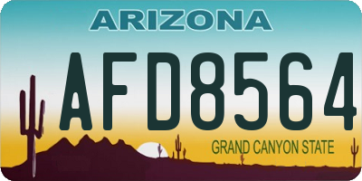 AZ license plate AFD8564