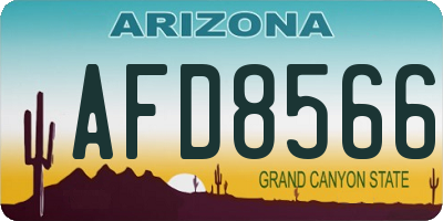 AZ license plate AFD8566