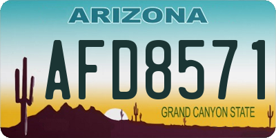 AZ license plate AFD8571
