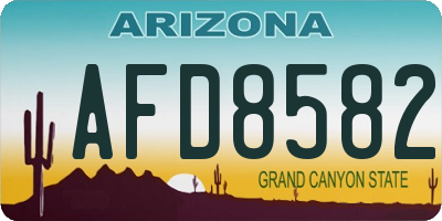 AZ license plate AFD8582