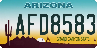 AZ license plate AFD8583