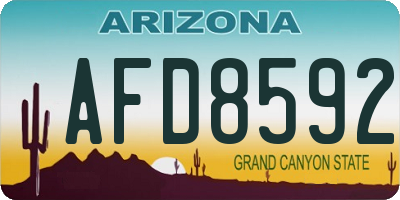 AZ license plate AFD8592