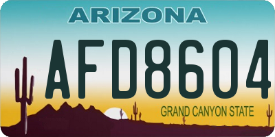 AZ license plate AFD8604