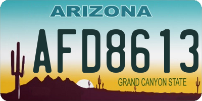 AZ license plate AFD8613