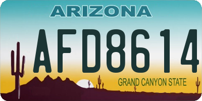 AZ license plate AFD8614