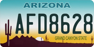 AZ license plate AFD8628