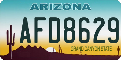 AZ license plate AFD8629