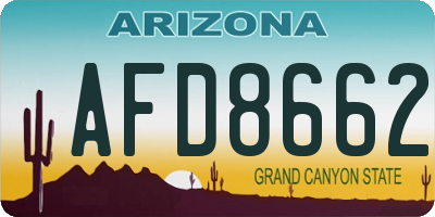 AZ license plate AFD8662
