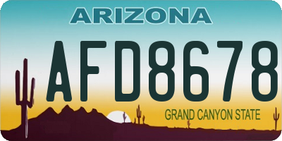 AZ license plate AFD8678