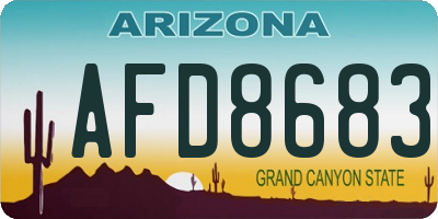 AZ license plate AFD8683