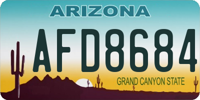 AZ license plate AFD8684