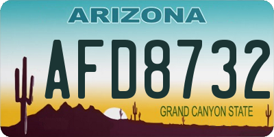 AZ license plate AFD8732