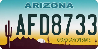 AZ license plate AFD8733