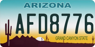 AZ license plate AFD8776