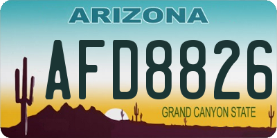 AZ license plate AFD8826