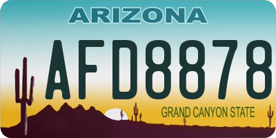 AZ license plate AFD8878