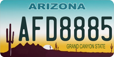 AZ license plate AFD8885