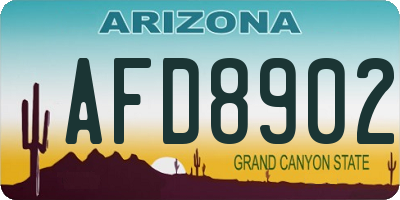 AZ license plate AFD8902