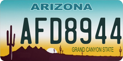 AZ license plate AFD8944