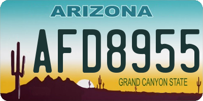 AZ license plate AFD8955