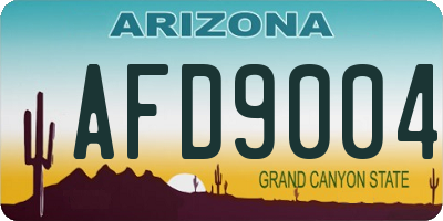 AZ license plate AFD9004