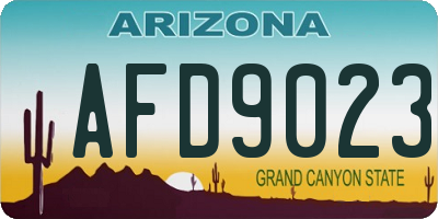 AZ license plate AFD9023