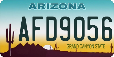 AZ license plate AFD9056