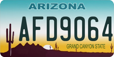 AZ license plate AFD9064