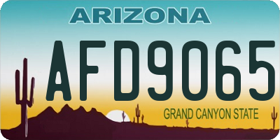 AZ license plate AFD9065