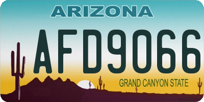 AZ license plate AFD9066