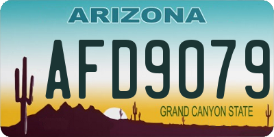 AZ license plate AFD9079