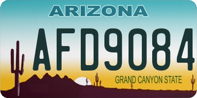 AZ license plate AFD9084
