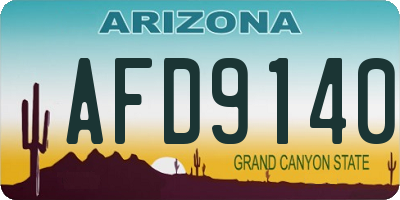 AZ license plate AFD9140