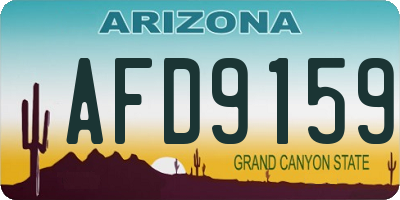 AZ license plate AFD9159