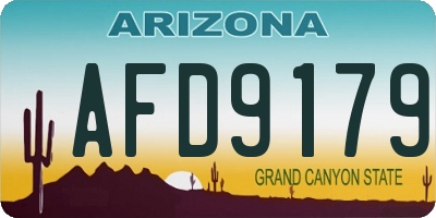 AZ license plate AFD9179