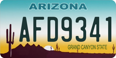 AZ license plate AFD9341