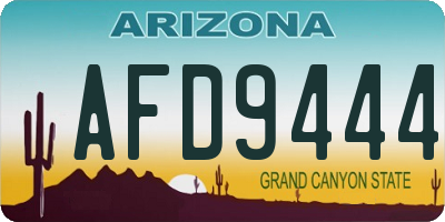 AZ license plate AFD9444