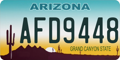 AZ license plate AFD9448