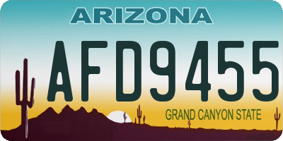 AZ license plate AFD9455