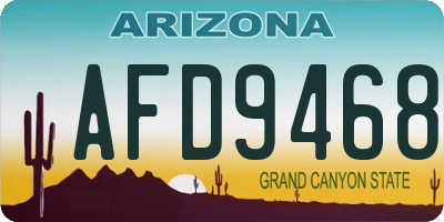 AZ license plate AFD9468