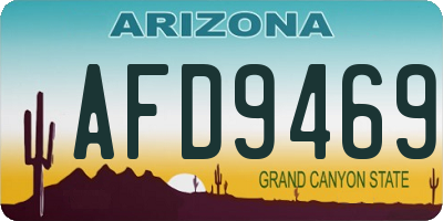 AZ license plate AFD9469
