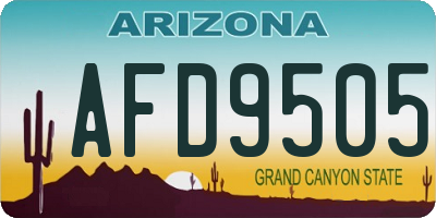 AZ license plate AFD9505