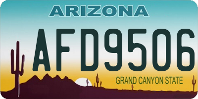 AZ license plate AFD9506