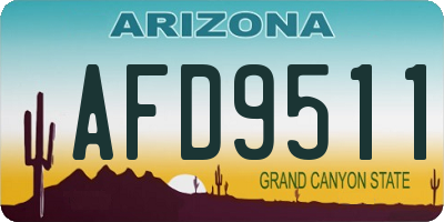 AZ license plate AFD9511