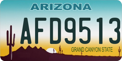 AZ license plate AFD9513