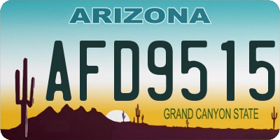 AZ license plate AFD9515