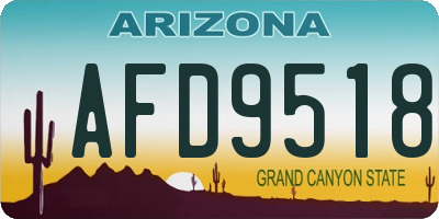 AZ license plate AFD9518