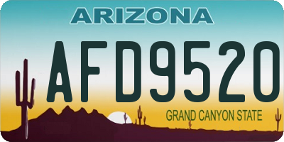 AZ license plate AFD9520