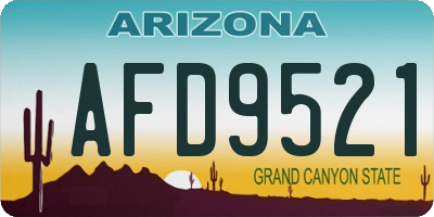 AZ license plate AFD9521